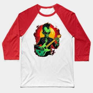 Rock music alien. Psychobilly Alien. Baseball T-Shirt